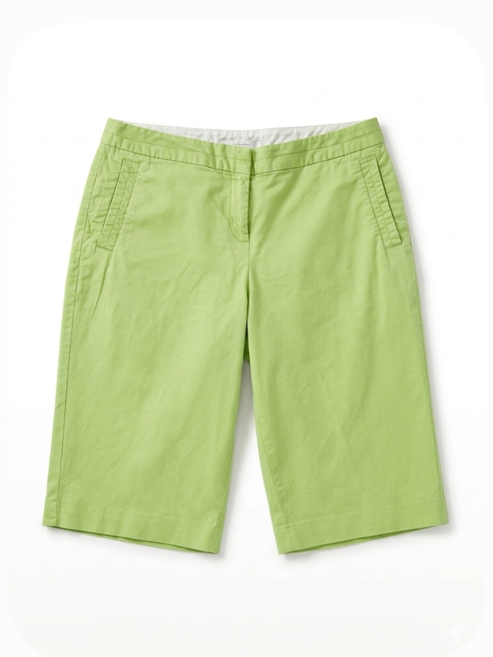 Tommy Bahama Lime Green Stretch Cotton Tailored Shorts Size 10